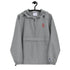 Baseball &God Vertical Crimson Embroidered Champion Packable Jacket